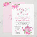 Recherche de théière rose invitations Mother to be