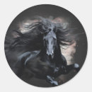 Recherche de portrait de cheval autocollants Noir