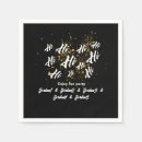 Search for friends napkins Black and gold