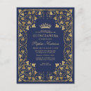 Search for navy blue gold quinceanera invitations Tiara crown