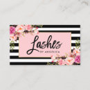 Recherche de rayures roses et blanches cartes visite Coiffeur