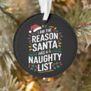 Search for santa naughty list ornaments Xmas