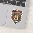 Search for hipster bear stickers Woods