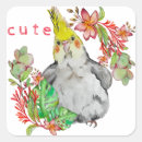 Recherche de perroquet coloré autocollants Exotique