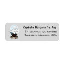 Search for treasure return address labels Skull