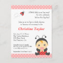 Search for ladybug baby girl shower invitations Pink