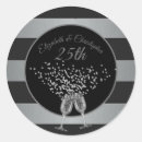 Search for 25th silver wedding stickers Stylish