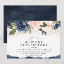 Search for blue gold 50th wedding anniversary invitations Navy