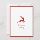 Search for reindeer christmas invitations Red and white