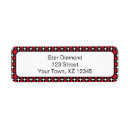 Search for white diamonds return address labels Geometric