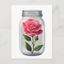 Recherche de bouteille verre cartes postales Rose