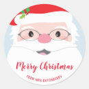Search for santa claus face stickers Festive