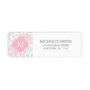 Search for floral pattern return address labels Damask