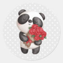 Recherche de panda rose autocollants Noir et blanc