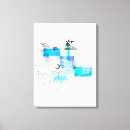 Recherche de motif floral moderne posters Bleu