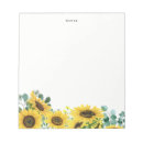Search for watercolor sunflower notepads Rustic