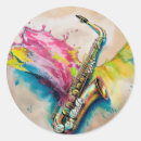 Search for saxophone stickers Colourful