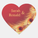 Search for peacock feather wedding stickers Vintage