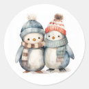 Search for winter penguin stickers Watercolor