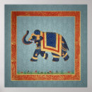 Search for gold elephants posters Blue