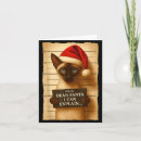 Search for siamese cat christmas cards Santa