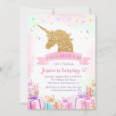 Search for pink gold unicorn invitations Kids