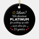 Search for 25th anniversary ornaments Silver