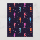 Search for seahorse pattern postcards Nautical