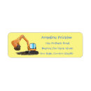 Search for excavator return address labels Cute