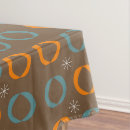Search for teal and orange tablecloths 1950s