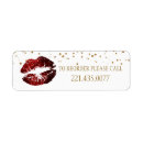 Search for red lips return address labels Cosmetologist