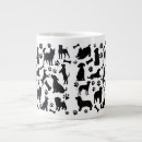 Search for animal silhouette mugs Black and white