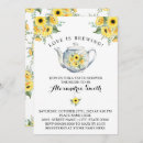 Search for tea sunflower bridal shower invitations Love is brewing