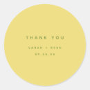 Search for lemon yellow wedding stickers Thank you