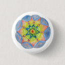 Recherche de mandalas badges Bleu
