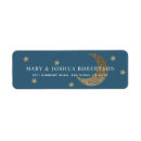 Search for moon and stars return address labels Glitter