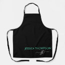 Search for monogram black aprons Birthday