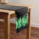 Search for christmas green table runners White snowflakes