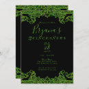 Search for green and black quinceanera invitations Birthday