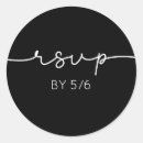 Search for rsvp stickers Black and white
