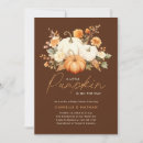 Search for floral pumpkin baby shower invitations Elegant