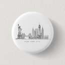 Search for new york city buttons Manhattan skyline