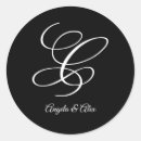 Search for letter c wedding stickers Black