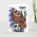 Search for skull halloween cards Owl
