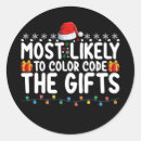 Search for colour matching stickers Santa