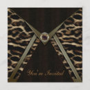 Search for leopard 70th birthday invitations Black