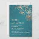 Search for teal gold wedding invitations Flowers