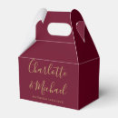 Search for burgundy and gold wedding favour boxes Modern