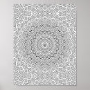 Recherche de spirale colorée posters Noir et blanc
