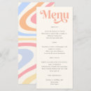 Search for retro wedding menus Pastel